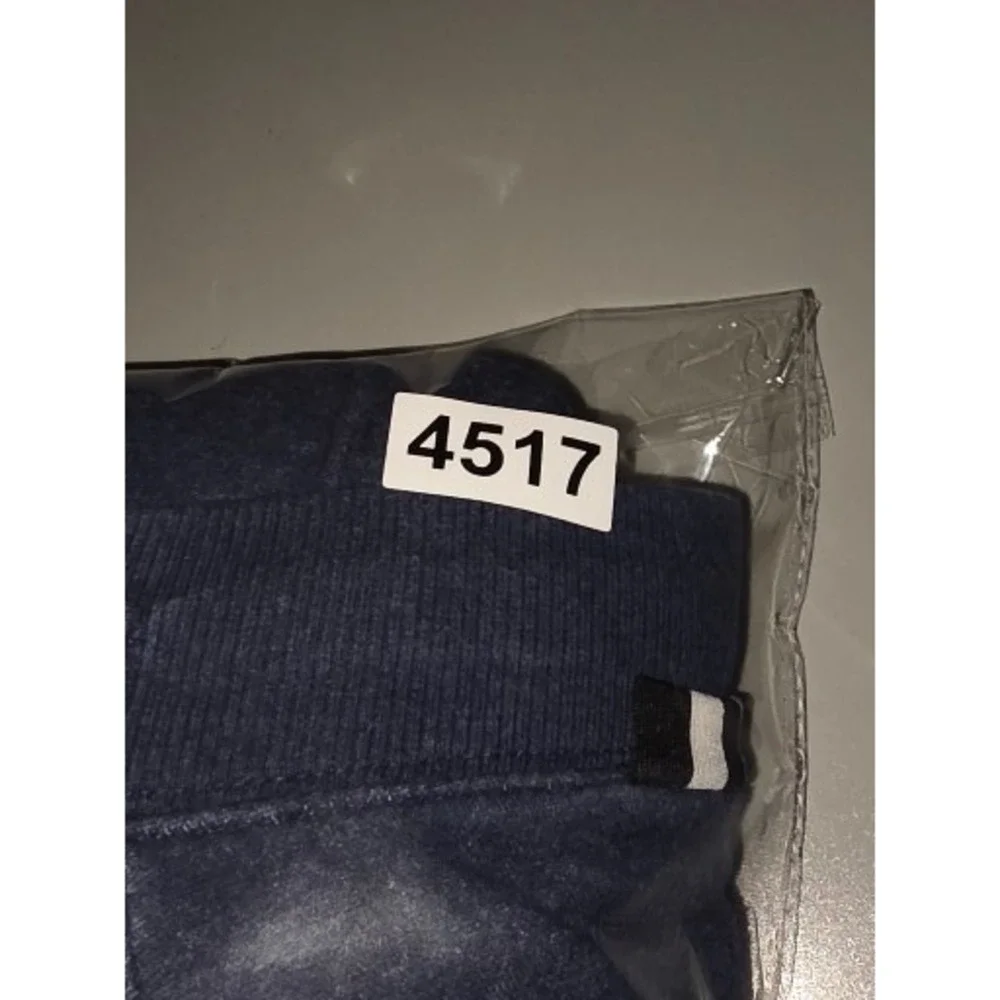 Adidas Originals Men Small Heather Navy Blue Three Stripe Trefoil Joggers Casual